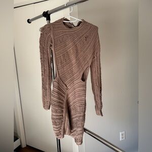 Peppermayo Angels Wing Mini Dress- Taupe